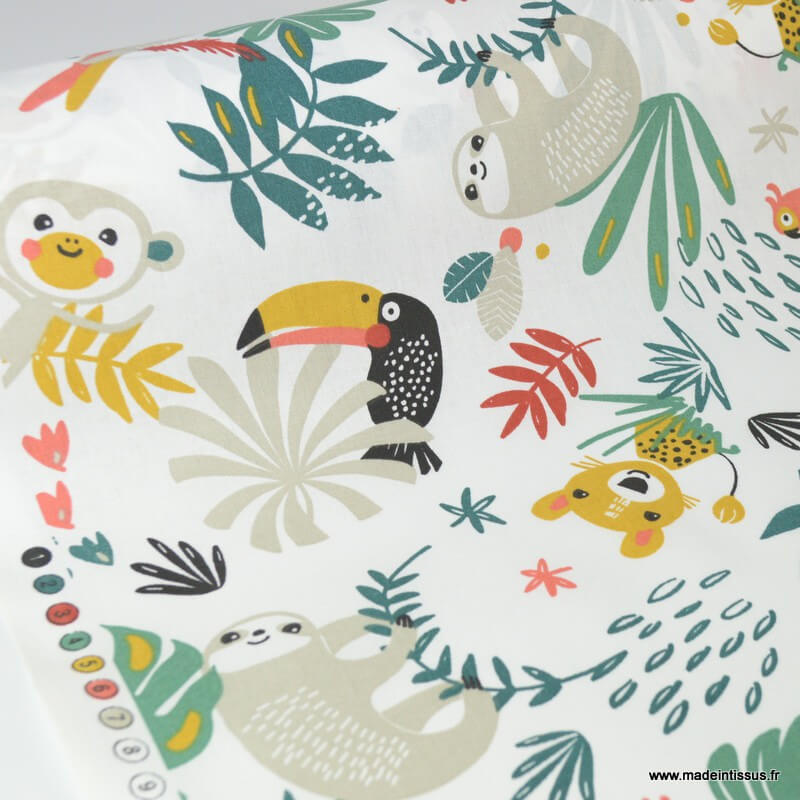 Motifs perroquets et paresseux