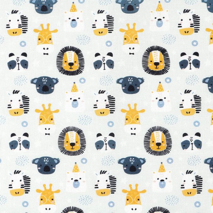 Motifs Tissu lions et girafes