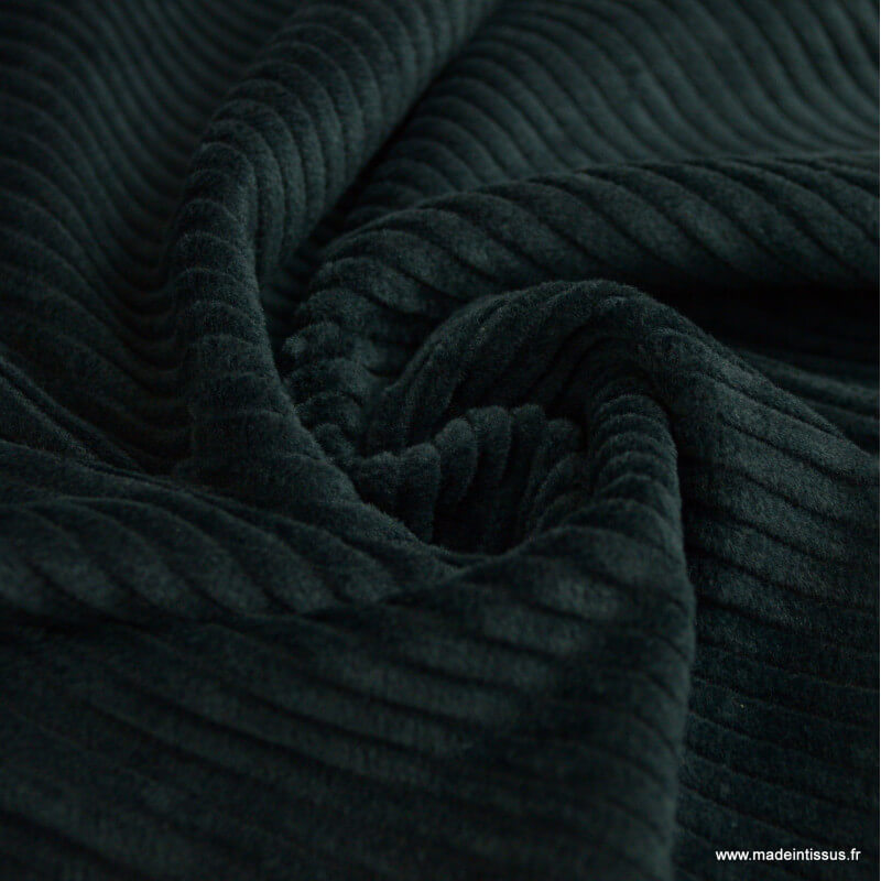 Velours cotele vert bouteille fonce