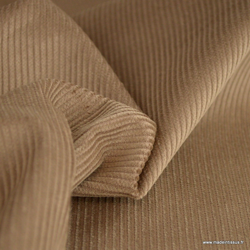 Velours fin beige caribou